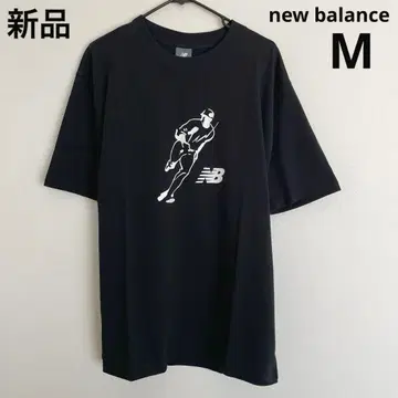 새상품 뉴발란스 오타니 쇼헤이 반팔 티셔츠 로고 프린트 블랙 M 야구
