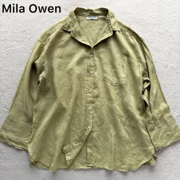 새상품급 Mila Owen 미라 오웬 프렌치 린넨 셔츠 빅 사이즈