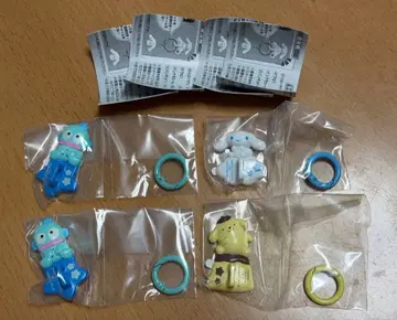 산리오 키링 행거 가챠가챠 4종 세트 시나몬 폼폼푸딩
