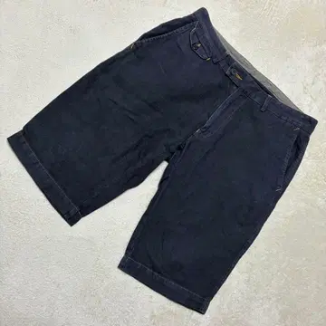 라코스테 마 혼방 하프 팬츠 네이비 82 코튼 린넨 숏팬츠