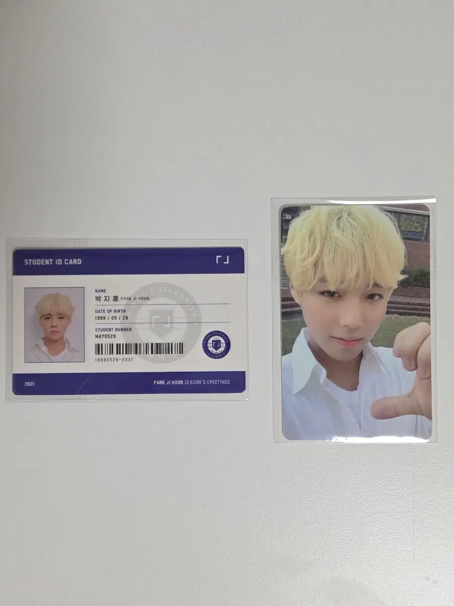 박지훈 2021 시즌그리팅 시그 포카 아이디카드 학생증