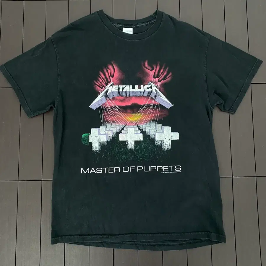 (L) 00s 메탈리카 master of puppets 밴드티 티셔츠