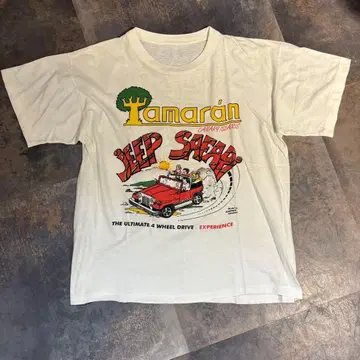 80s 빈티지 지프 사파리 아트 티셔츠