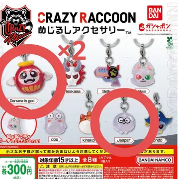 CRAZY RACCOON 메지루시 액세서리 가챠 3개