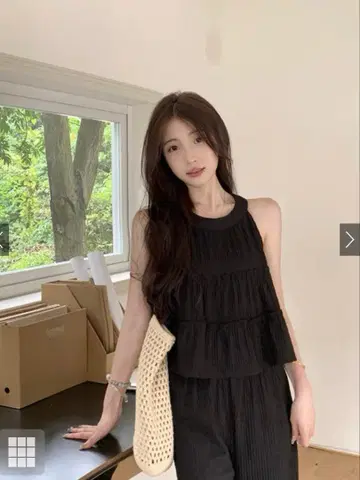 GRL 그레일 티어드 상의 와이드 팬츠 셋업 ac2560