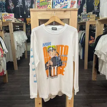 NARUTO 나루토 우즈마키 나루토 프린트 긴팔 T셔츠 구제 의류