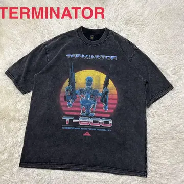 터미네이터 T-800 워시 빈티지 가공 반팔 프린트 티셔츠 L