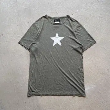 00s agnes b. homme star khaki tee 카키 별