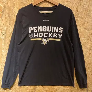 Reebok NHL Penguins Hockey 긴팔 티셔츠 사이즈 L