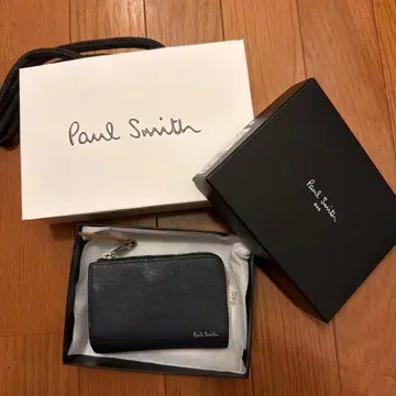 Paul Smith L자 지퍼 키케이스 네이비 컬러