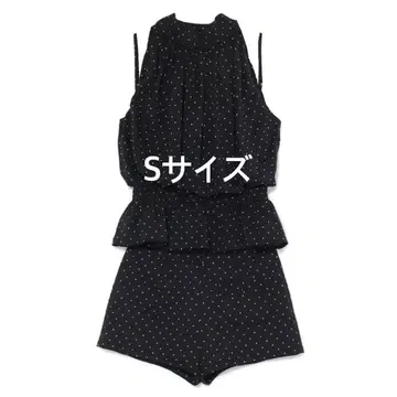 ANDMARY Dot balloon blouse set up black