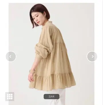 와셔 티어드 블라우스