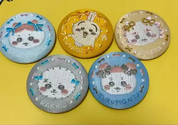 치이카와 자수 캔뱃지 5종 세트