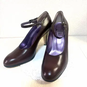ANNA SUI 안나수이 스트랩 펌프스 23cm(3) 다크 브라운