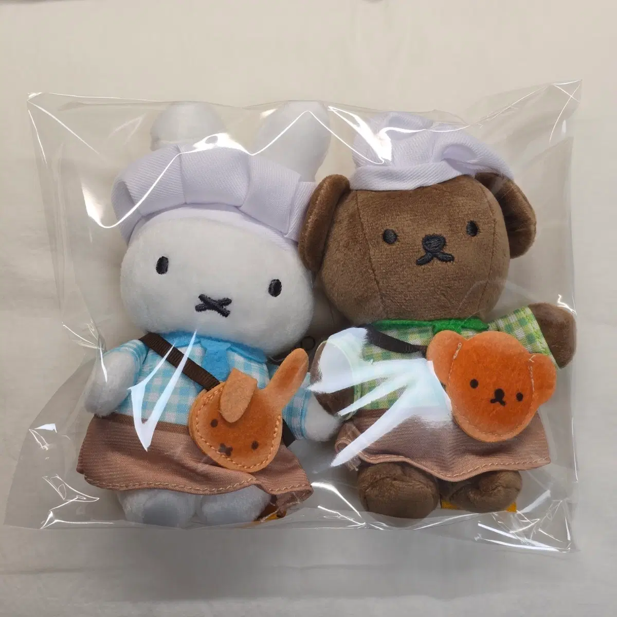 [세트/일괄만] 미피 보리스 제빵 베이킹 요리사 인형 키링 2종