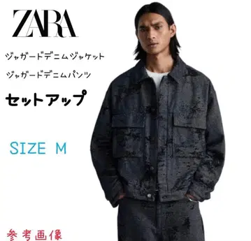 [ 완판 ] 새상품급 ZARA 자카드 데님 셋업