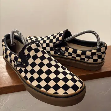 VANS 체커 고무 밑창 슬립온 US9 27cm V98CL