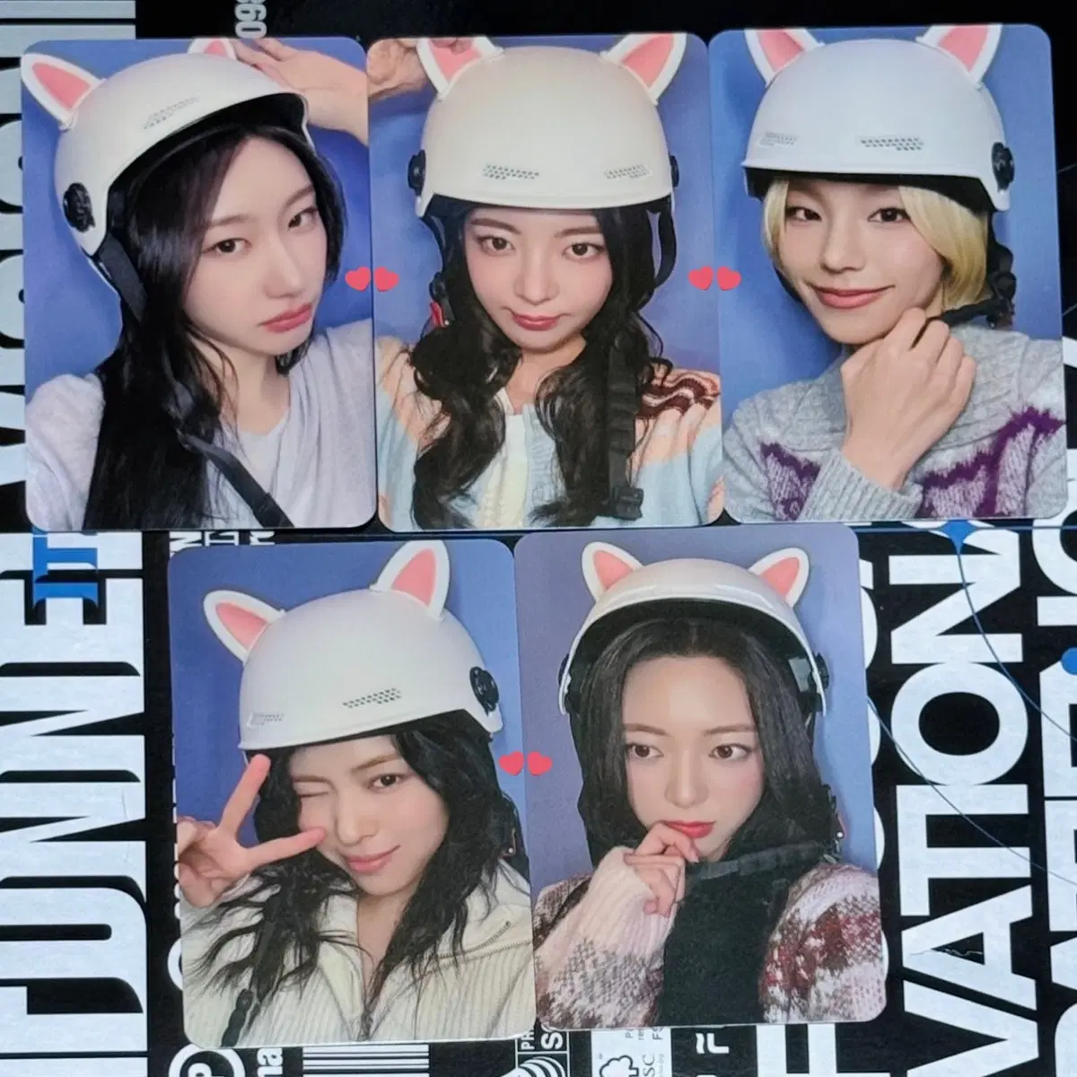 ITZY 있지 터널비전 TunnelVision 일본 당첨 포카 고양이헬멧