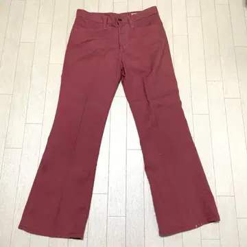 구제 의류 70s 80s Wrangler 플레어 팬츠 레드 계열 부츠컷