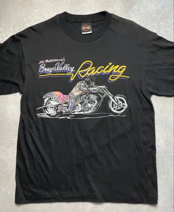 90s Harley-Davidson T셔츠 USA제 L 스컬 정품 택