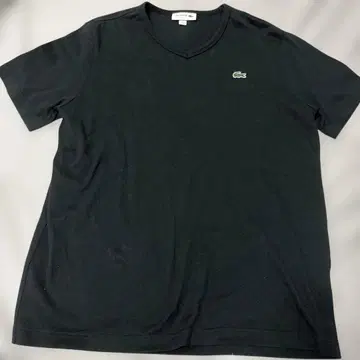 LACOSTE V넥 T셔츠 블랙 슬림핏 M