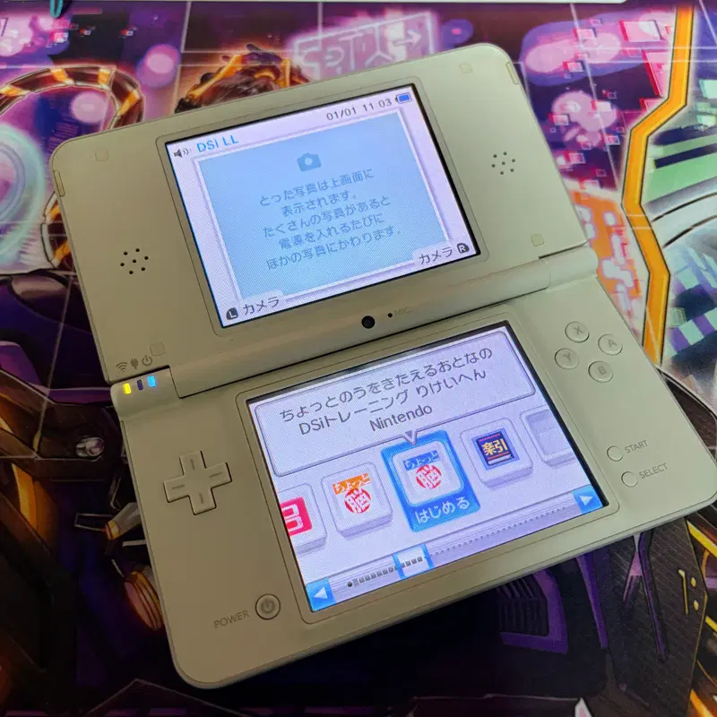 닌텐도 DSI XL 화이트 게임기 두뇌트레이닝등 정품 내장