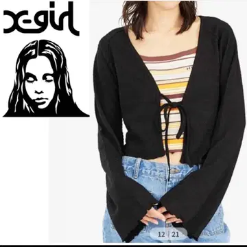 [ 미사용 새상품 ] X-girl 엑스걸 가디건 블랙 여름