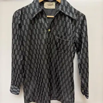 70s Crocodile 오리지널 긴팔 셔츠 블랙 M 사이즈