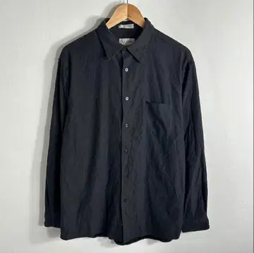 ALFANI 90s 블랙 무지 긴팔 셔츠 모드 L 한국
