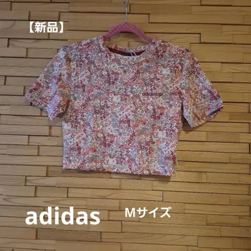 [ 새상품 ] adidas 꽃무늬 크롭 반팔 T셔츠 M 사이즈