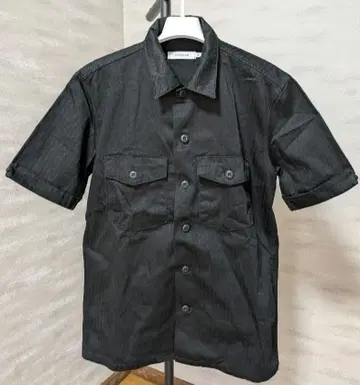 nonnative 헤링본 반팔 미니터리 셔츠