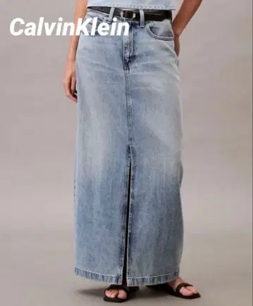 CalvinKlein newjeans 착용 데님 맥시 스커트 25인치