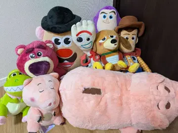 (에코 메루카리 택배) 토이스토리 봉제 인형 9개 세트 버즈, 햄, 우디 등