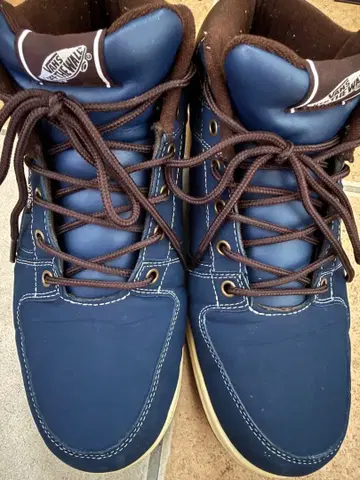 VANS 하이컷 스니커즈 네이비 브라운