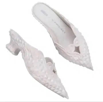 Melissa Y/PROJECT pointmule white 25cm