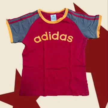 00s Adidas 반팔 링거 T셔츠 레드 피티티