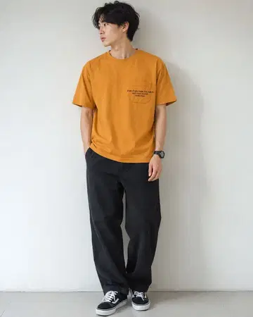 Golden Bear 포켓T셔츠 LL 사이즈 카키 아메카지 남성용