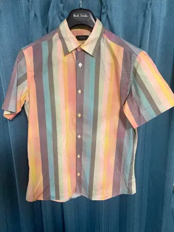 Paul smith London 반팔 셔츠 스트라이프 멀티 컬러 L