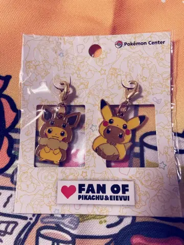 포켓몬 메탈 참 세트 FAN OF PIKACHU&EIEVUI