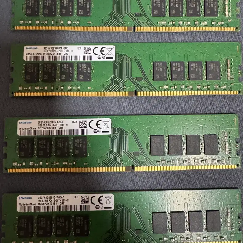 삼성전자 DDR4 PC4-2400T 16GB 4개 세트