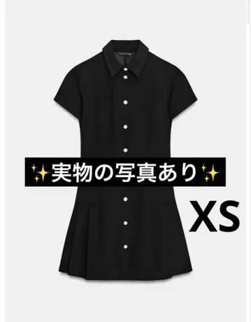 이번 시즌 ZARA 플리츠 미니 원피스 블랙