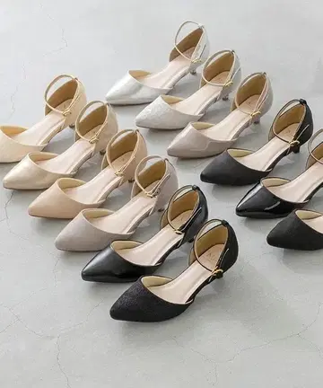 menue 스트랩 로우힐 샌들 25cm 블랙