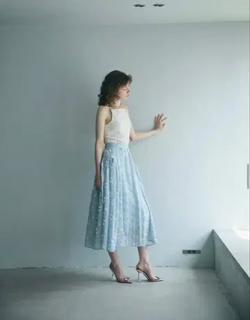 cygne 폼폼 자카드 스커트 미사용 새상품