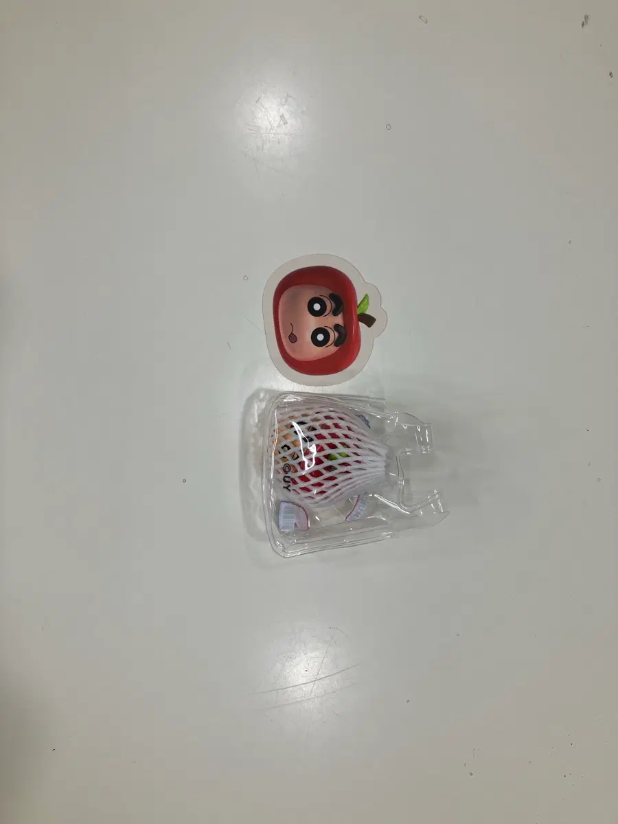[개봉] 짱구 과일 얼굴 가챠 피규어 사과 짱구