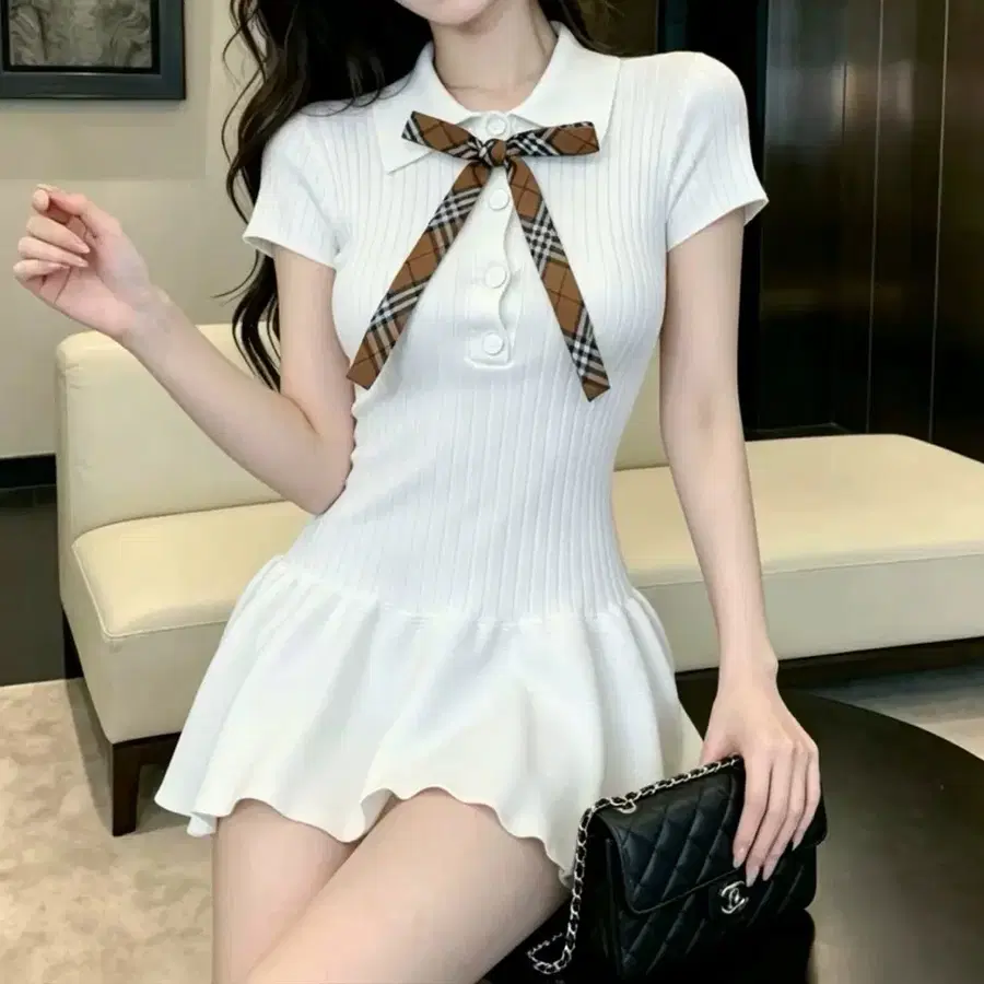 브로치 미니원피스 새상품 수입의류