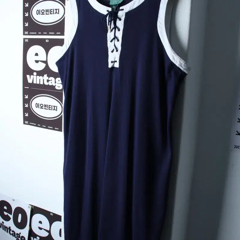 W(XL-2XL) 폴로 랄프로렌 반팔 티셔츠 원피스 민소매-H34290