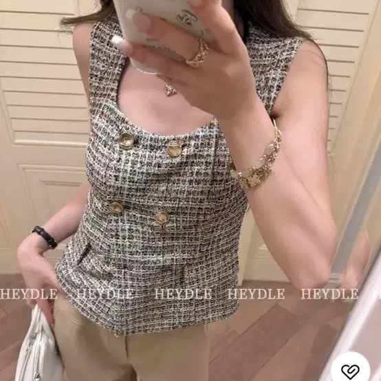 하객룩 트위드 캡소매 자켓 더누베 듀기스토어 파리지앵바이브 한소망 위시
