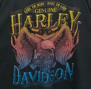 Harley-Davidson 양면 프린트 T셔츠