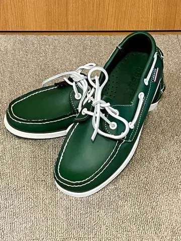 [ 새상품급 ] SEBAGO 데크 슈즈 그린 사이즈 39