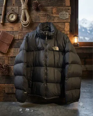 THE NORTH FACE 다운 자켓 블랙 700필 눕시